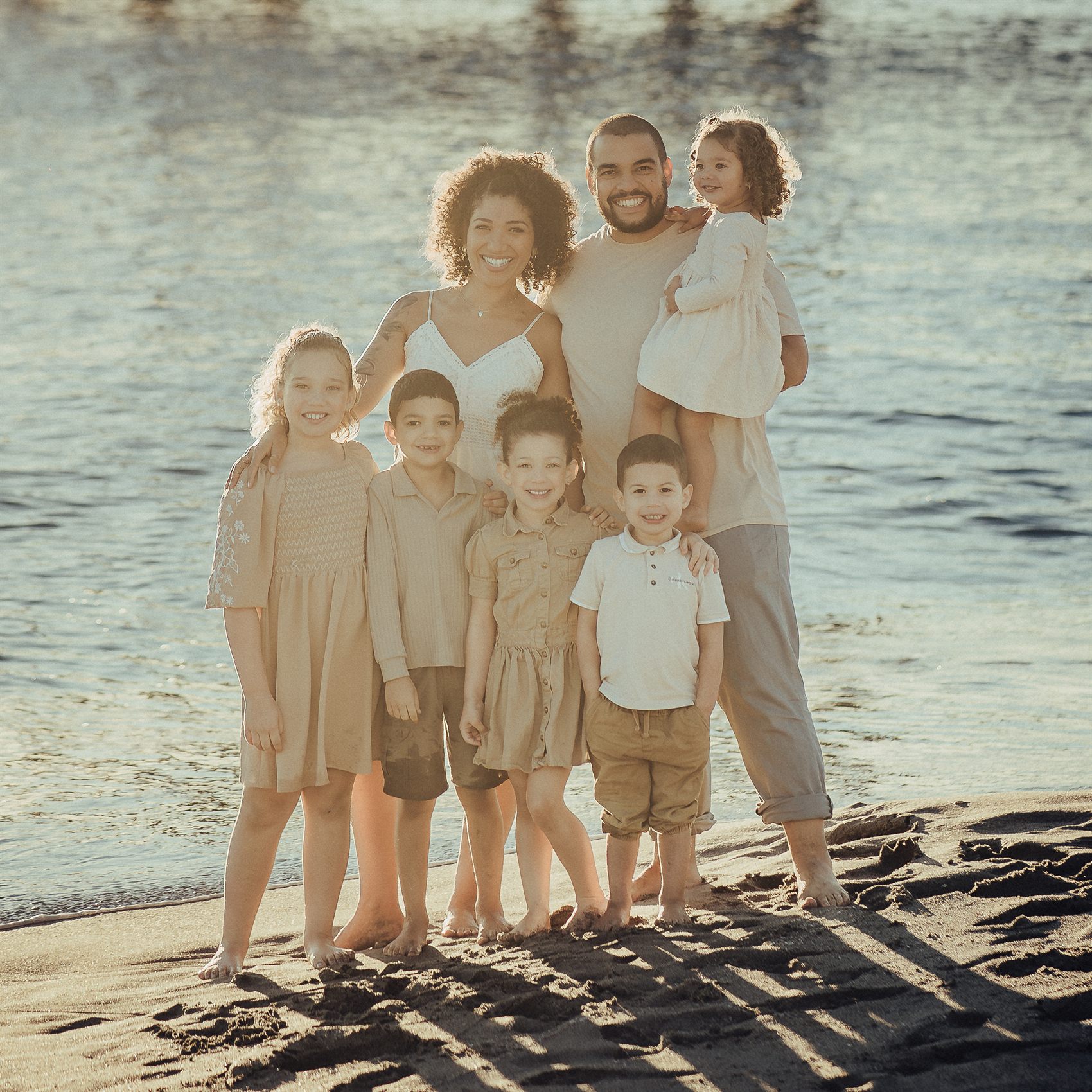 The family behind King's Table Sourdough on the beach in Central Florida